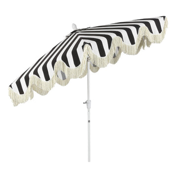 Collins 9 ft. Classic Cottage Tassel Market Patio Umbrella
